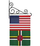 Dominica US Friendship - Nationality Flags of the World Vertical Impressions Decorative Flags HG140360 Made In USA