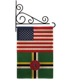 Dominica US Friendship - Nationality Flags of the World Vertical Impressions Decorative Flags HG140360 Made In USA