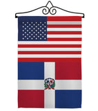 Dominican Republic US Friendship - Nationality Flags of the World Vertical Impressions Decorative Flags HG140361 Made In USA