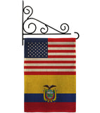 Ecuador US Friendship - Nationality Flags of the World Vertical Impressions Decorative Flags HG140365 Made In USA