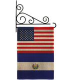 El Salvador US Friendship - Nationality Flags of the World Vertical Impressions Decorative Flags HG140367 Made In USA