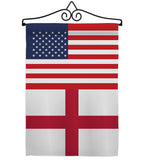 England US Friendship - Nationality Flags of the World Vertical Impressions Decorative Flags HG140368 Made In USA