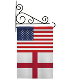 England US Friendship - Nationality Flags of the World Vertical Impressions Decorative Flags HG140368 Made In USA