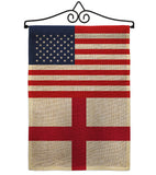 England US Friendship - Nationality Flags of the World Vertical Impressions Decorative Flags HG140368 Made In USA