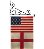 England US Friendship - Nationality Flags of the World Vertical Impressions Decorative Flags HG140368 Made In USA