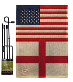 England US Friendship - Nationality Flags of the World Vertical Impressions Decorative Flags HG140368 Made In USA