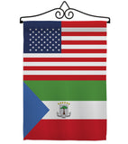 Equatorial Guinea US Friendship - Nationality Flags of the World Vertical Impressions Decorative Flags HG140369 Made In USA