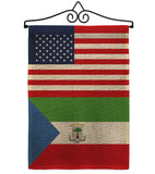 Equatorial Guinea US Friendship - Nationality Flags of the World Vertical Impressions Decorative Flags HG140369 Made In USA