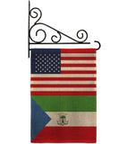 Equatorial Guinea US Friendship - Nationality Flags of the World Vertical Impressions Decorative Flags HG140369 Made In USA