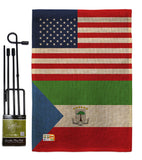 Equatorial Guinea US Friendship - Nationality Flags of the World Vertical Impressions Decorative Flags HG140369 Made In USA