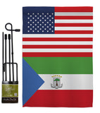 Equatorial Guinea US Friendship - Nationality Flags of the World Vertical Impressions Decorative Flags HG140369 Made In USA