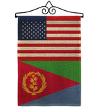 Eritrea US Friendship - Nationality Flags of the World Vertical Impressions Decorative Flags HG140370 Made In USA