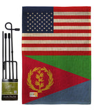 Eritrea US Friendship - Nationality Flags of the World Vertical Impressions Decorative Flags HG140370 Made In USA