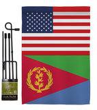 Eritrea US Friendship - Nationality Flags of the World Vertical Impressions Decorative Flags HG140370 Made In USA