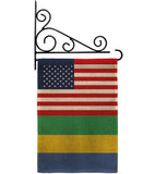 Gabon US Friendship - Nationality Flags of the World Vertical Impressions Decorative Flags HG140380 Made In USA