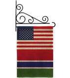 Gambia US Friendship - Nationality Flags of the World Vertical Impressions Decorative Flags HG140381 Made In USA