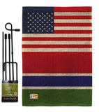 Gambia US Friendship - Nationality Flags of the World Vertical Impressions Decorative Flags HG140381 Made In USA