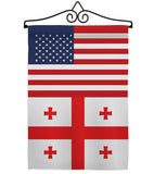 Georgia Republic US Friendship - Nationality Flags of the World Vertical Impressions Decorative Flags HG140382 Made In USA