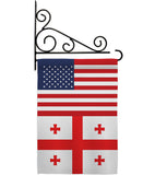 Georgia Republic US Friendship - Nationality Flags of the World Vertical Impressions Decorative Flags HG140382 Made In USA