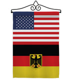 Germany w/Eagle US Friendship - Nationality Flags of the World Vertical Impressions Decorative Flags HG140383 Made In USA