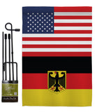 Germany w/Eagle US Friendship - Nationality Flags of the World Vertical Impressions Decorative Flags HG140383 Made In USA