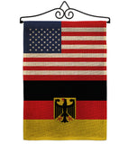 Germany w/Eagle US Friendship - Nationality Flags of the World Vertical Impressions Decorative Flags HG140383 Made In USA