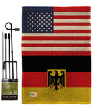 Germany w/Eagle US Friendship - Nationality Flags of the World Vertical Impressions Decorative Flags HG140383 Made In USA