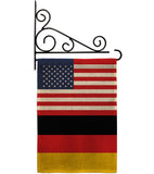 Germany US Friendship - Nationality Flags of the World Vertical Impressions Decorative Flags HG140384 Made In USA