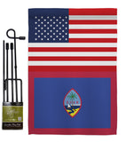 Guam US Friendship - Nationality Flags of the World Vertical Impressions Decorative Flags HG140390 Made In USA
