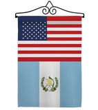 Guatemala US Friendship - Nationality Flags of the World Vertical Impressions Decorative Flags HG140391 Made In USA