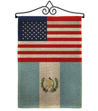 Guatemala US Friendship - Nationality Flags of the World Vertical Impressions Decorative Flags HG140391 Made In USA