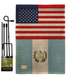 Guatemala US Friendship - Nationality Flags of the World Vertical Impressions Decorative Flags HG140391 Made In USA