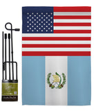 Guatemala US Friendship - Nationality Flags of the World Vertical Impressions Decorative Flags HG140391 Made In USA