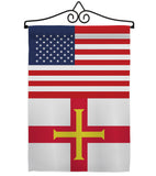 Guernsey US Friendship - Nationality Flags of the World Vertical Impressions Decorative Flags HG140392 Made In USA