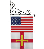 Guernsey US Friendship - Nationality Flags of the World Vertical Impressions Decorative Flags HG140392 Made In USA