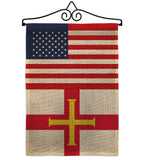 Guernsey US Friendship - Nationality Flags of the World Vertical Impressions Decorative Flags HG140392 Made In USA