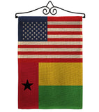 Guinea-Bissau US Friendship - Nationality Flags of the World Vertical Impressions Decorative Flags HG140394 Made In USA
