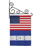 Honduras US Friendship - Nationality Flags of the World Vertical Impressions Decorative Flags HG140397 Made In USA