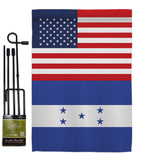 Honduras US Friendship - Nationality Flags of the World Vertical Impressions Decorative Flags HG140397 Made In USA