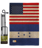 Honduras US Friendship - Nationality Flags of the World Vertical Impressions Decorative Flags HG140397 Made In USA