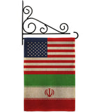 Iran US Friendship - Nationality Flags of the World Vertical Impressions Decorative Flags HG140403 Made In USA
