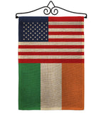 Ireland US Friendship - Nationality Flags of the World Vertical Impressions Decorative Flags HG140405 Made In USA