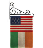 Ireland US Friendship - Nationality Flags of the World Vertical Impressions Decorative Flags HG140405 Made In USA