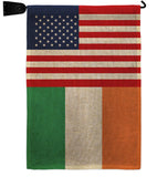 Ireland US Friendship - Nationality Flags of the World Vertical Impressions Decorative Flags HG140405 Made In USA