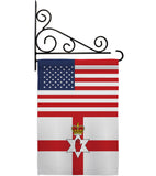 Ireland-Northern US Friendship - Nationality Flags of the World Vertical Impressions Decorative Flags HG140406 Made In USA