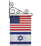 Israel US Friendship - Nationality Flags of the World Vertical Impressions Decorative Flags HG140410 Made In USA