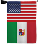 Italian Ensign US Friendship - Nationality Flags of the World Vertical Impressions Decorative Flags HG140413 Made In USA