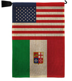 Italian Ensign US Friendship - Nationality Flags of the World Vertical Impressions Decorative Flags HG140413 Made In USA