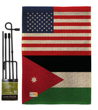 Jordan US Friendship - Nationality Flags of the World Vertical Impressions Decorative Flags HG140420 Made In USA