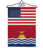 Kiribati US Friendship - Nationality Flags of the World Vertical Impressions Decorative Flags HG140424 Made In USA